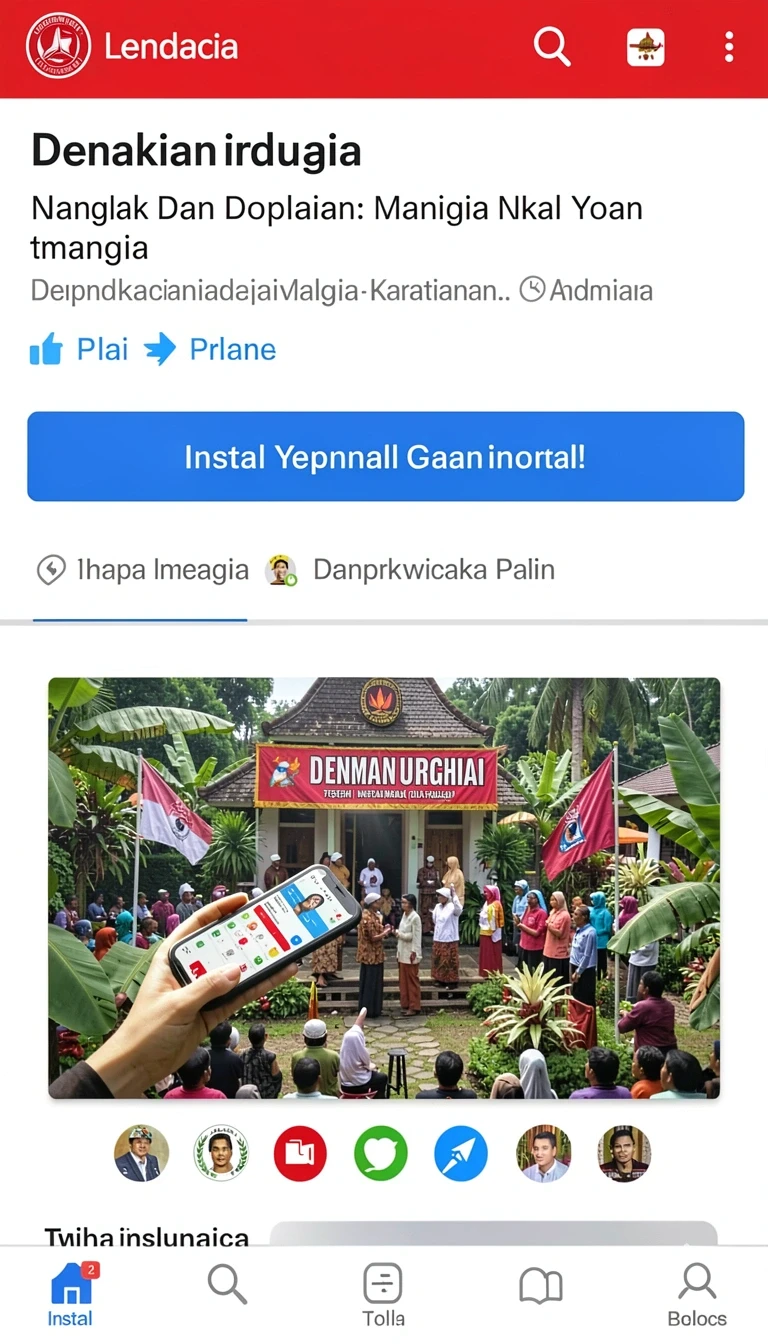 Cuplikan layar menu unduhan catoto untuk perangkat Android